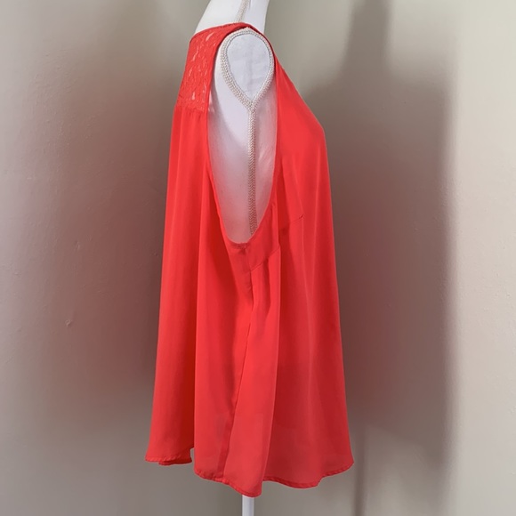 TORRID Pink Lace Georgette Tank - Picture 6 of 14